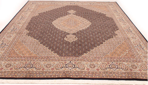 Mahi Beige Square Hand Knotted 67 X 86 Area Rug 254-110545 Image 4