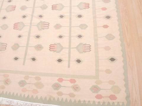 Kilim Beige Flat Woven 97 X 117 Area Rug 100-110557 Image 5