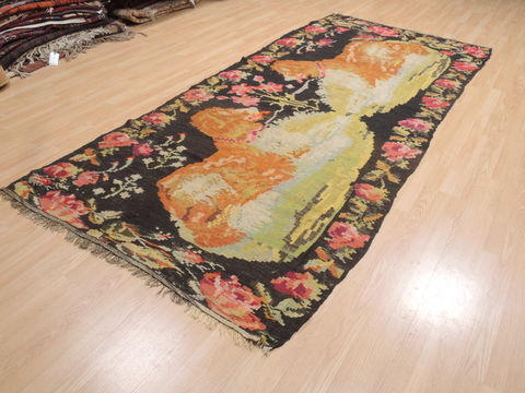 Kilim Green Runner Flat Woven 49 X 1011 Area Rug 100-110558 Image 2