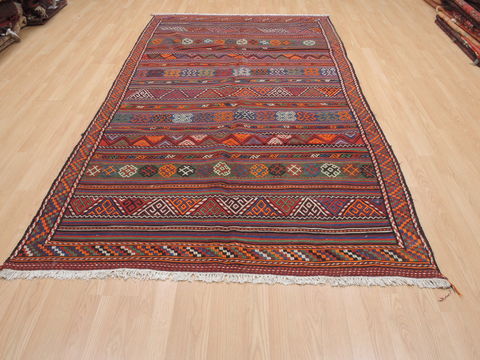 Kilim Red Runner Flat Woven 55 X 96 Area Rug 100-110560 Image 1