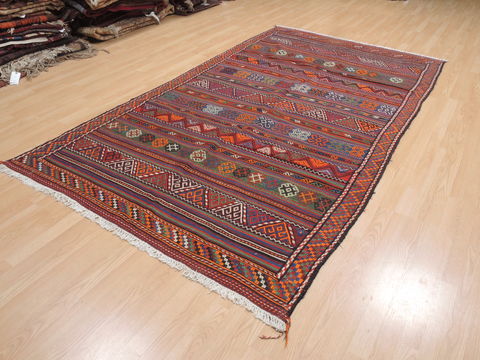 Kilim Red Runner Flat Woven 55 X 96 Area Rug 100-110560 Image 2
