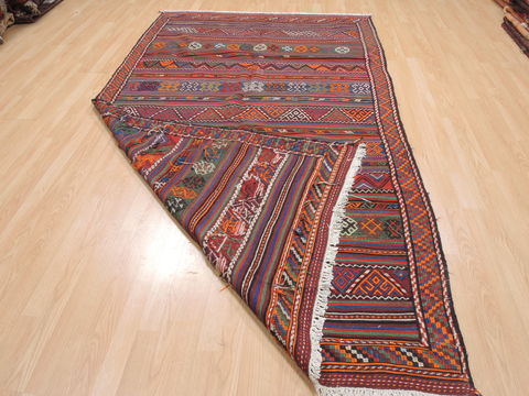 Kilim Red Runner Flat Woven 55 X 96 Area Rug 100-110560 Image 5