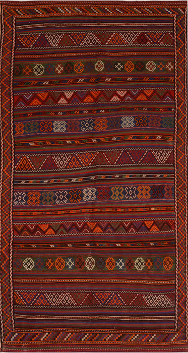 Kilim Red Runner Flat Woven 55 X 96 Area Rug 100-110560 Image 0