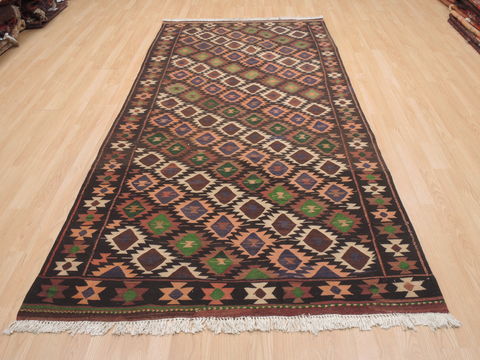 Kilim Brown Flat Woven 47 X 92 Area Rug 100-110563 Image 1