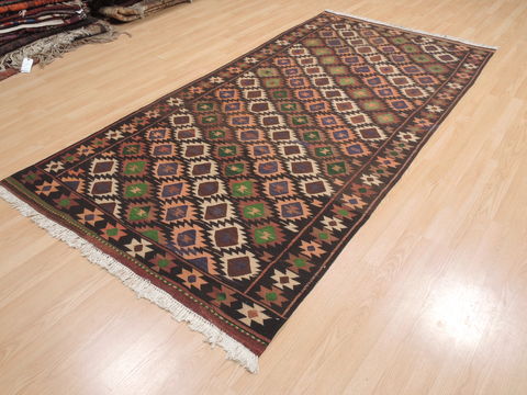 Kilim Brown Flat Woven 47 X 92 Area Rug 100-110563 Image 2