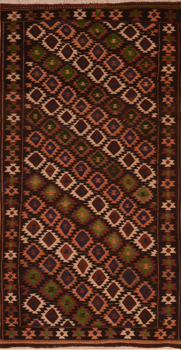 Kilim Brown Flat Woven 47 X 92 Area Rug 100-110563 Image 0