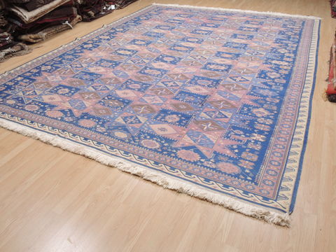 Kilim Blue Flat Woven 100 X 128 Area Rug 100-110570 Image 2