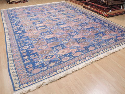 Kilim Blue Flat Woven 100 X 128 Area Rug 100-110570 Image 3