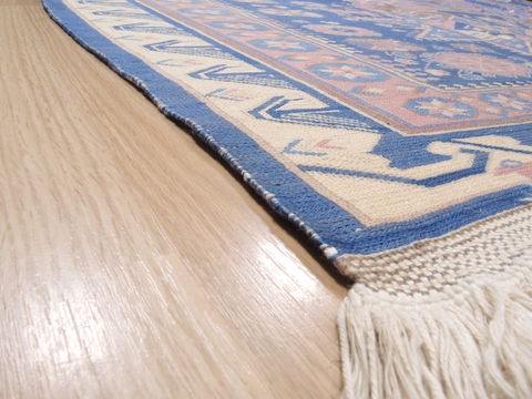 Kilim Blue Flat Woven 100 X 128 Area Rug 100-110570 Image 5