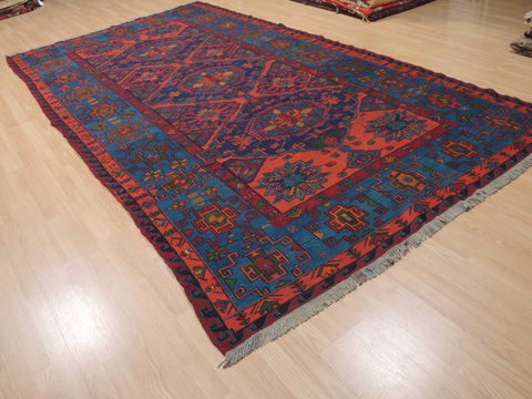 Kilim Blue Flat Woven 68 X 1111 Area Rug 100-110571 Image 3