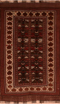 Kilim Red Flat Woven 5'1" X 9'1"  Area Rug 100-110573