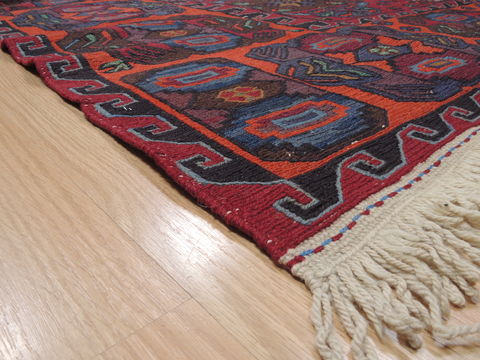 Kilim Blue Flat Woven 69 X 126 Area Rug 100-110576 Image 4