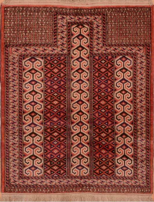 Khan Mohammadi Multicolor Hand Knotted 34 X 41 Area Rug 100-110578 Image 0