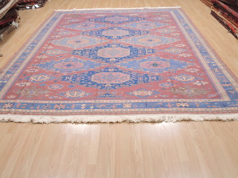 Kilim Blue Square Flat Woven 90 X 105 Area Rug 100-110580 Image 1