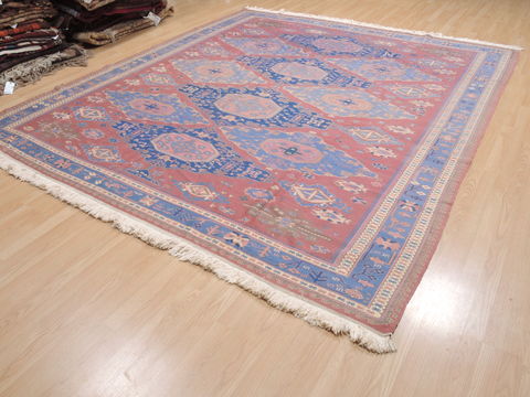 Kilim Blue Square Flat Woven 90 X 105 Area Rug 100-110580 Image 2