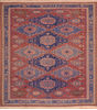 Kilim Blue Square Flat Woven 90 X 105 Area Rug 100-110580 Thumb 0