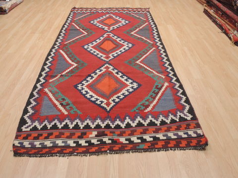 Kilim Red Runner Flat Woven 48 X 911 Area Rug 100-110581 Image 1