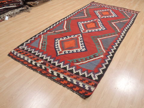 Kilim Red Runner Flat Woven 48 X 911 Area Rug 100-110581 Image 2