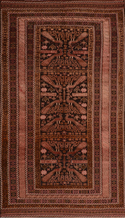 Kilim Brown Runner Flat Woven 54 X 97 Area Rug 100-110583 Image 0