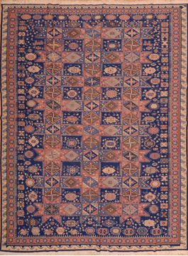 Kilim Blue Flat Woven 8'11" X 11'4"  Area Rug 100-110584