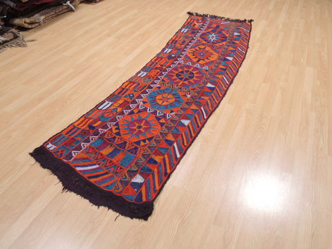Kilim Red Runner Flat Woven 26 X 88 Area Rug 100-110587 Image 1