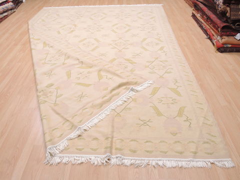 Kilim Beige Flat Woven 83 X 115 Area Rug 100-110589 Image 5