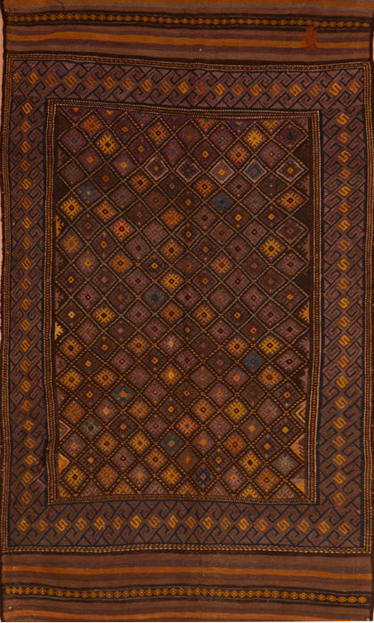 Kilim Brown Flat Woven 54 X 92 Area Rug 100-110595 Image 0