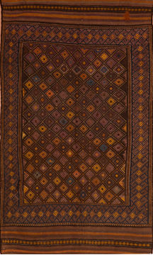 Kilim Brown Flat Woven 5'4" X 9'2"  Area Rug 100-110595