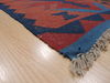 Kilim Blue Square Flat Woven 67 X 82 Area Rug 100-110596 Thumb 4