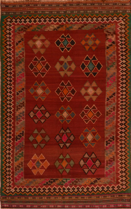 Kilim Red Flat Woven 53 X 84 Area Rug 100-110597 Image 0