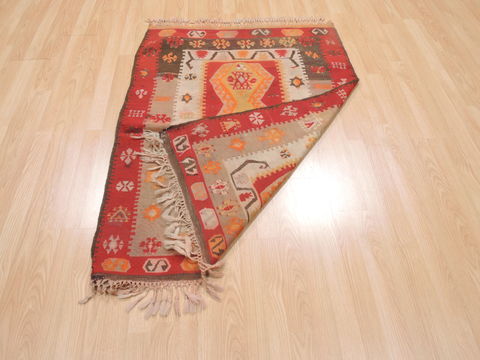 Kilim Red Flat Woven 34 X 47 Area Rug 100-110598 Image 5