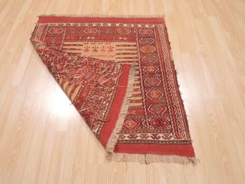 Kilim Red Square Flat Woven 37 X 37 Area Rug 100-110599 Image 6