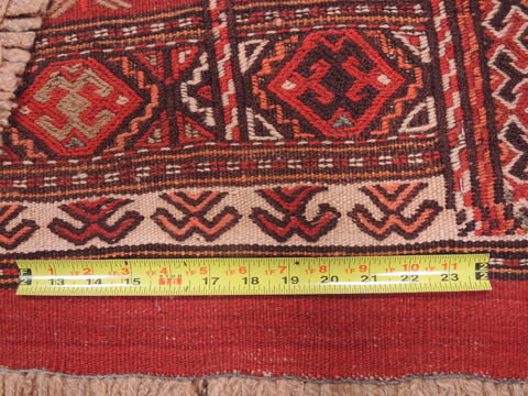 Kilim Red Square Flat Woven 37 X 37 Area Rug 100-110599 Image 7