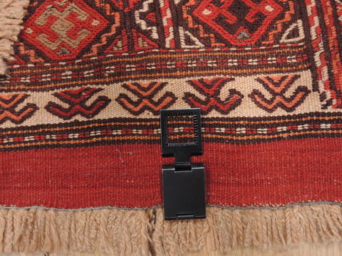 Kilim Red Square Flat Woven 37 X 37 Area Rug 100-110599 Image 8