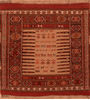 Kilim Red Square Flat Woven 37 X 37 Area Rug 100-110599 Thumb 0