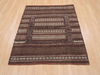 Kilim Brown Square Flat Woven 39 X 45  Area Rug 100-110604 Thumb 1