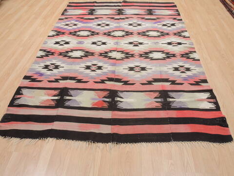 Kilim Blue Flat Woven 56 X 81  Area Rug 100-110607 Image 1