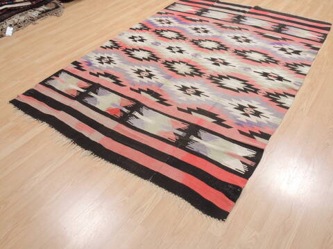 Kilim Blue Flat Woven 56 X 81  Area Rug 100-110607 Image 2