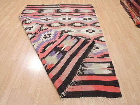 Kilim Blue Flat Woven 56 X 81  Area Rug 100-110607 Image 5