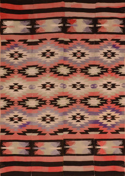 Kilim Blue Flat Woven 5'6" X 8'1"  Area Rug 100-110607