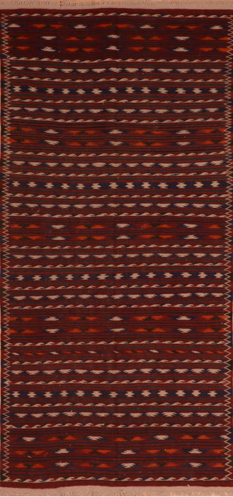 Kilim Red Flat Woven 47 X 94 Area Rug 100-110608 Image 0