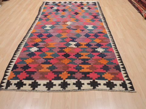 Kilim Red Flat Woven 410 X 92 Area Rug 100-110610 Image 1