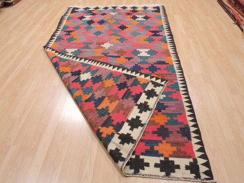 Kilim Red Flat Woven 410 X 92 Area Rug 100-110610 Image 5