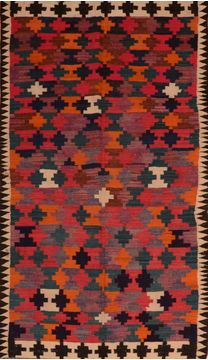 Afghan Kilim Red Rectangle 6x9 ft Wool Carpet 110610
