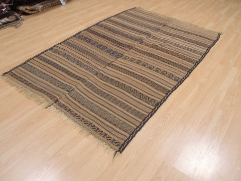Kilim Brown Flat Woven 411 X 73 Area Rug 100-110616 Image 2