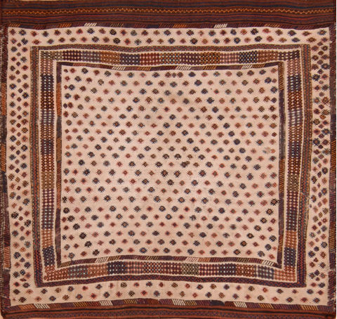 Kilim Brown Square Flat Woven 43 X 44 Area Rug 100-110617 Image 0