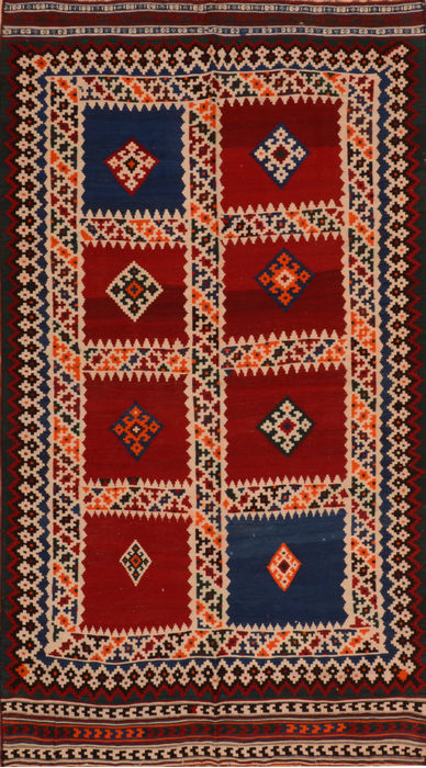 Kilim Red Flat Woven 48 X 87 Area Rug 100-110618 Image 0