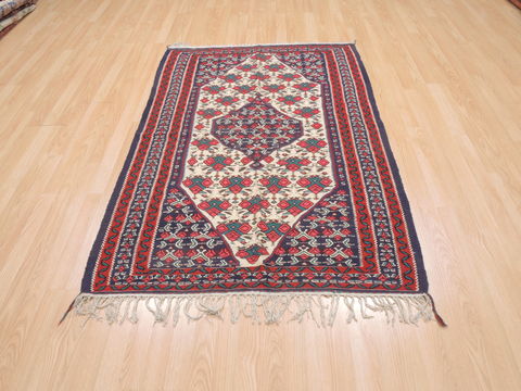 Kilim Red Flat Woven 39 X 59 Area Rug 100-110619 Image 1