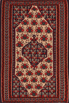 Kilim Red Flat Woven 3'9" X 5'9"  Area Rug 100-110619