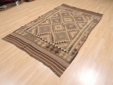 Kilim Brown Flat Woven 48 X 79 Area Rug 100-110623 Image 2